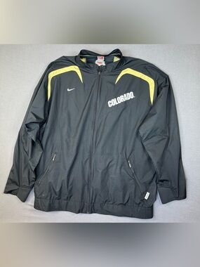Nike-Fit Storm Colorado Buffaloes Jacket Mens XL Black Full Zip Windbreaker